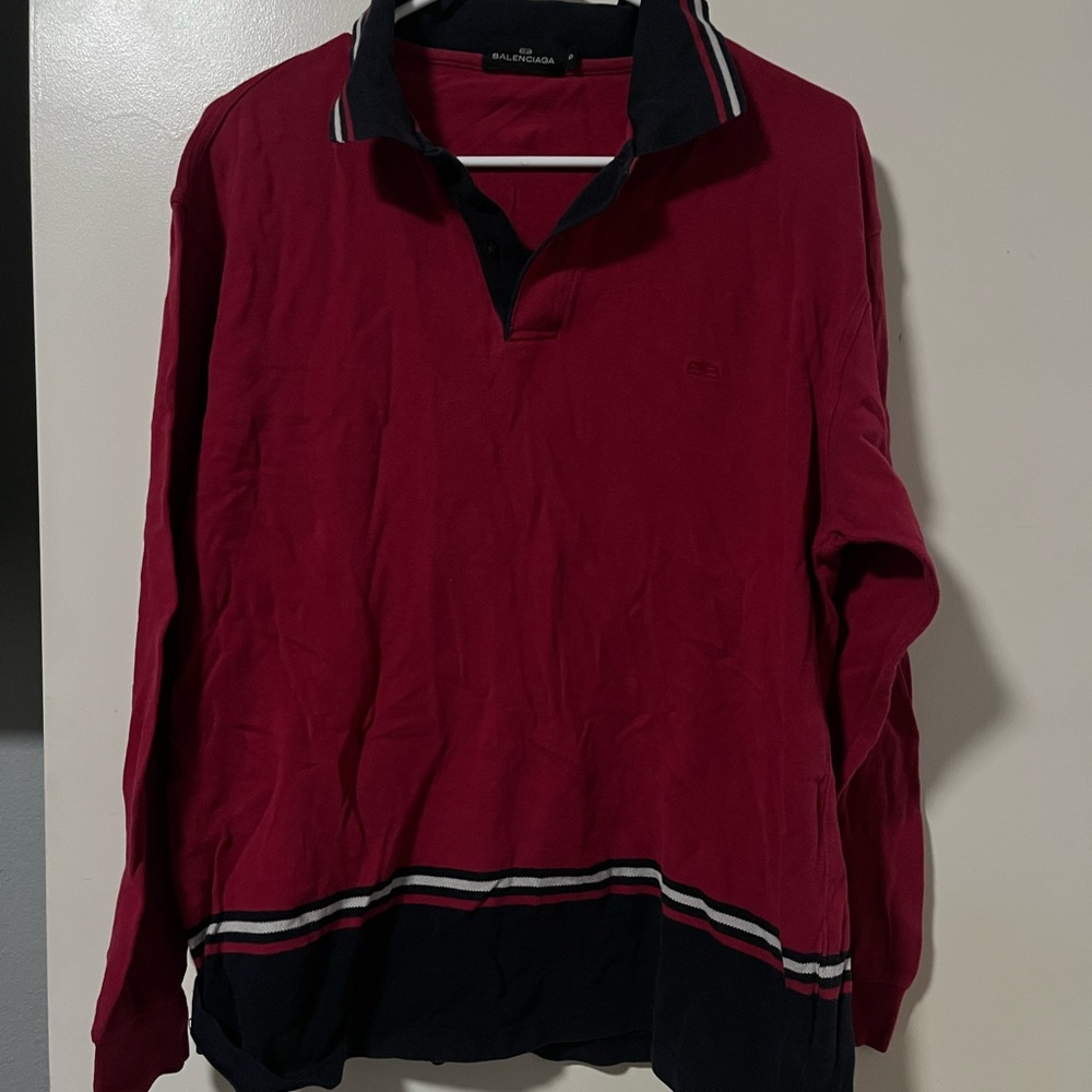 Vintage Designer Inspired Red and Black Classic Polo Shirt